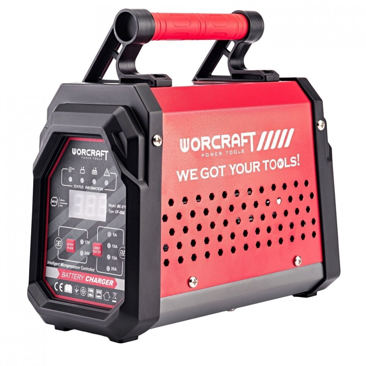 Įkroviklis akumuliatoriui WORCRAFT 12/24V 20A 10-300Ah 1